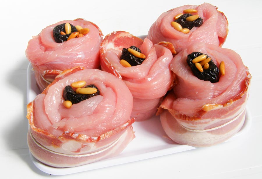 Rolinhos de Peru com Ameixa